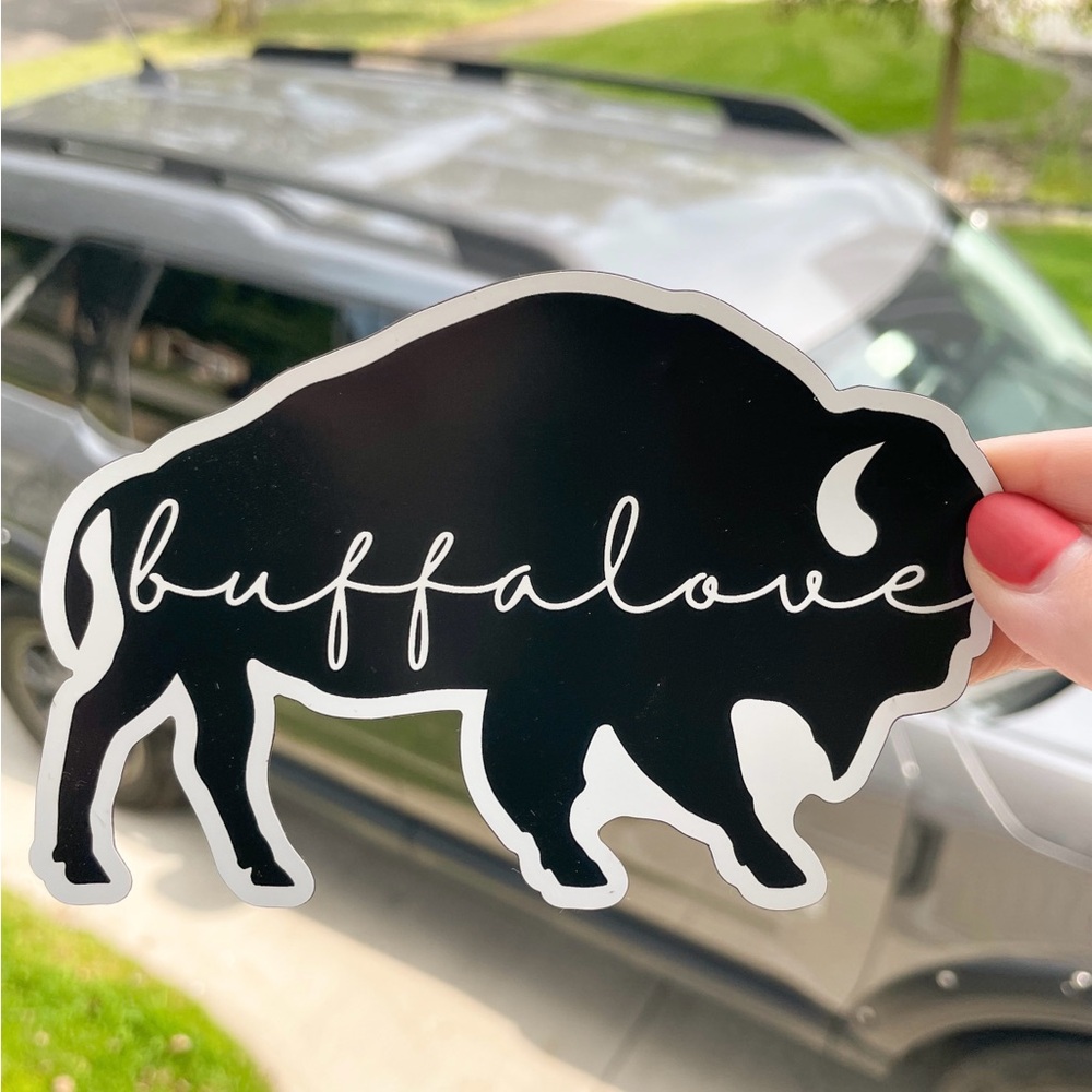 Black Buffalove Buffalo MAGNET | Buffalo Magnet, Fridge Magnets, Car Magnet